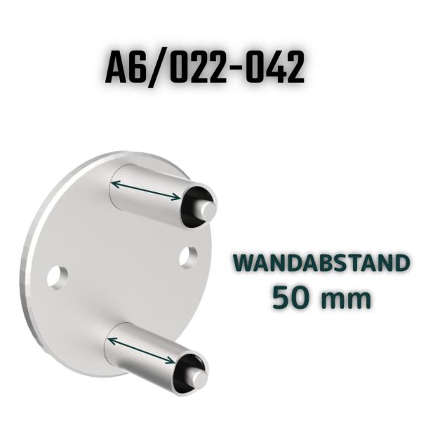 Edelstahl Wandanker Pfosten 42,4mm Geländer Pfostenhalter Steher V2A Wandflansch